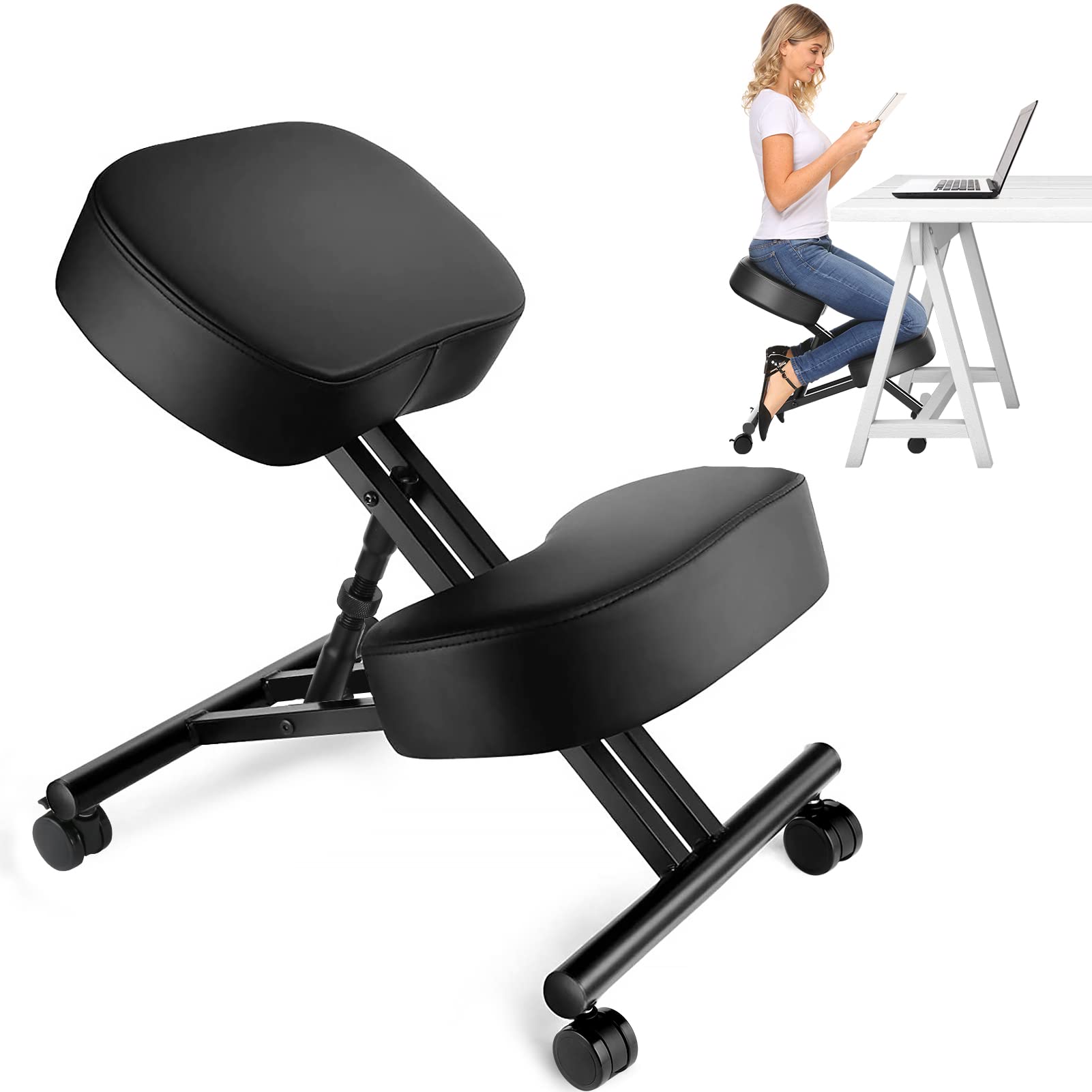 Office Chair - كرسي للركوع مريح للمكتب، مقعد قابل