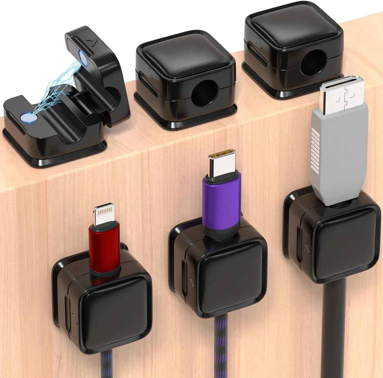 Desk Organizer - منظم كابلات صغير، حامل كابلات مغناطيسي،