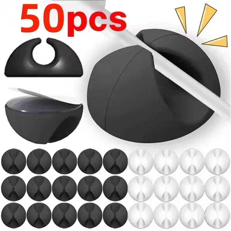 Desk Organizer - 5/50 قطعة منظم كابلات صغير، مشابك