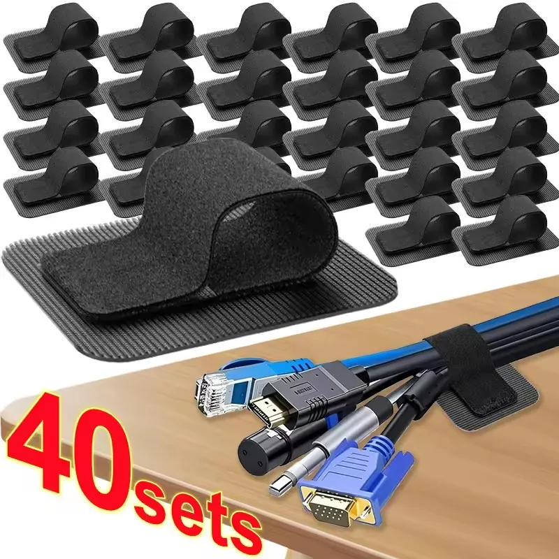 Desk Organizer - 4-40 مجموعة من أدوات تنظيم الكابلات