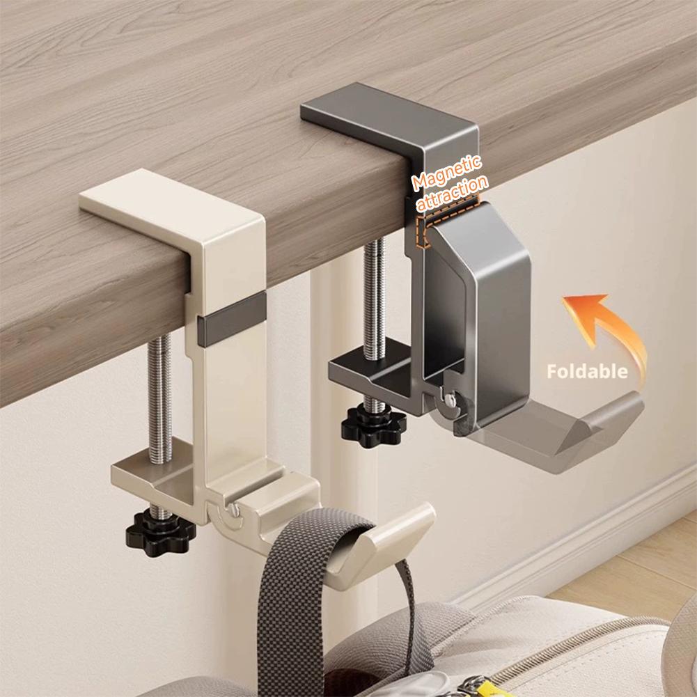 Office Furniture Brands - خطاف مكتب قابل للطي بدون حفر،