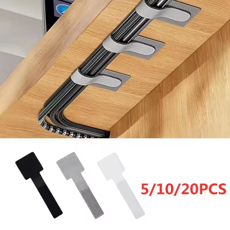 Desk Organizer - روابط كابلات جديدة قابلة لإعادة الاستخدام،