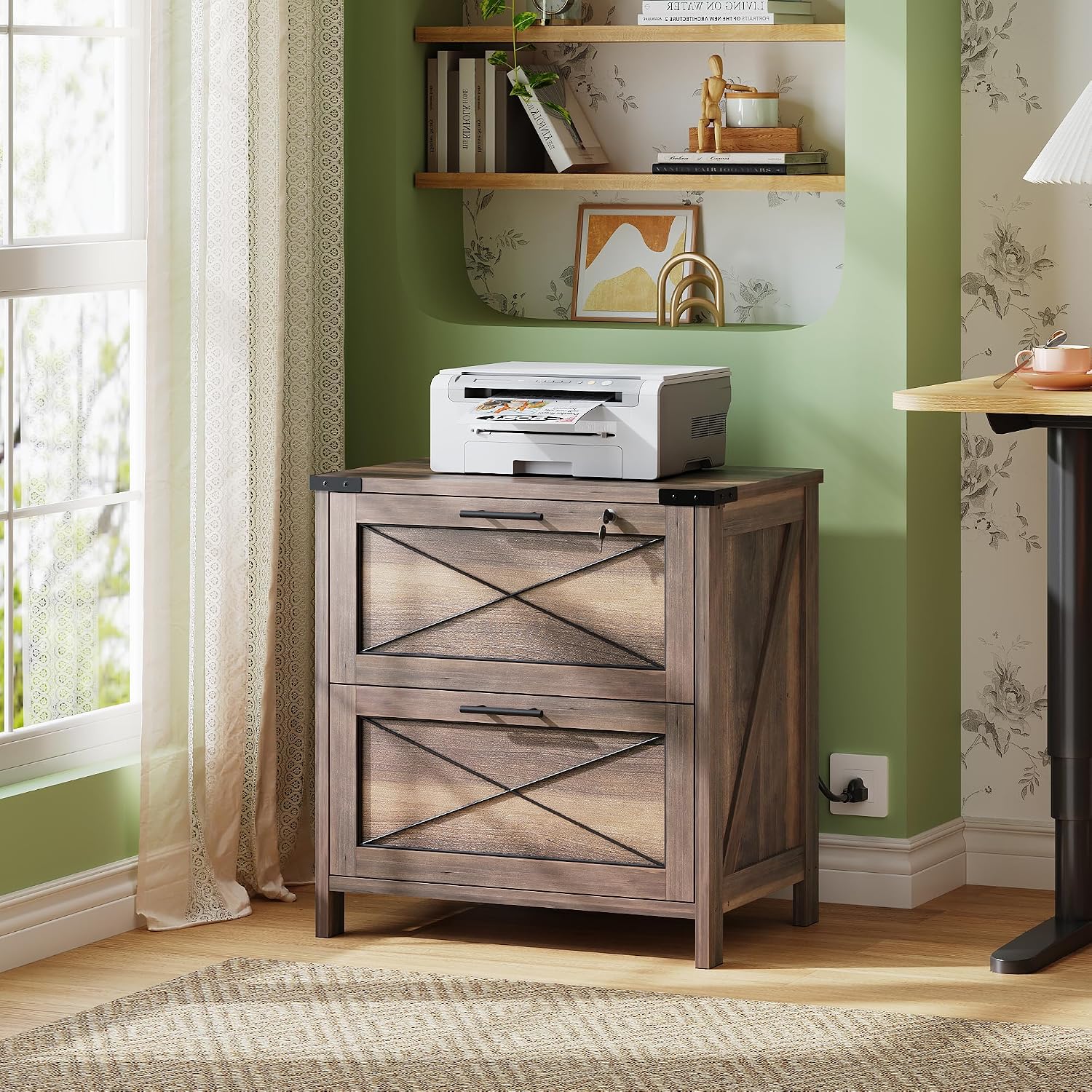 خزانة ملفات جانبية خشبية، خزان - مراجعة Printer Stand وسعره