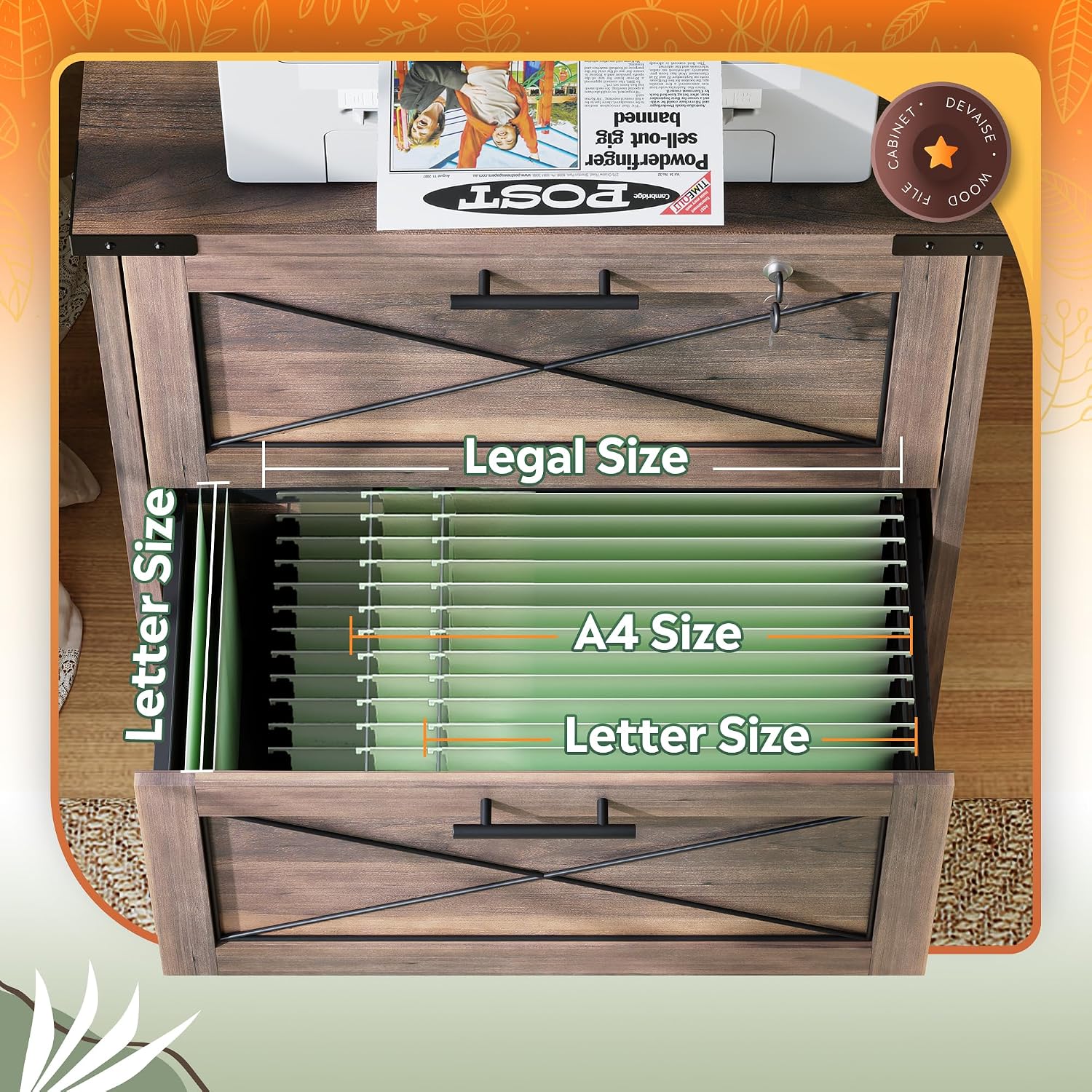 خزانة ملفات جانبية خشبية، خزان - مراجعة Printer Stand وسعره