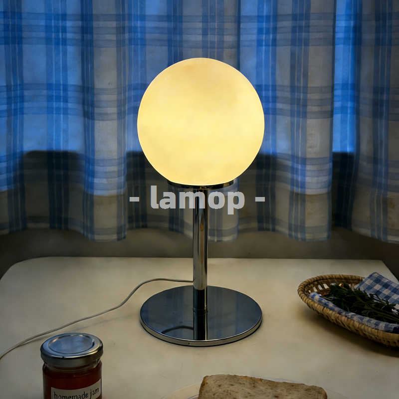 مصباح طاولة كروم أبيض حليبي صل - مراجعة Desk Lamp وسعره