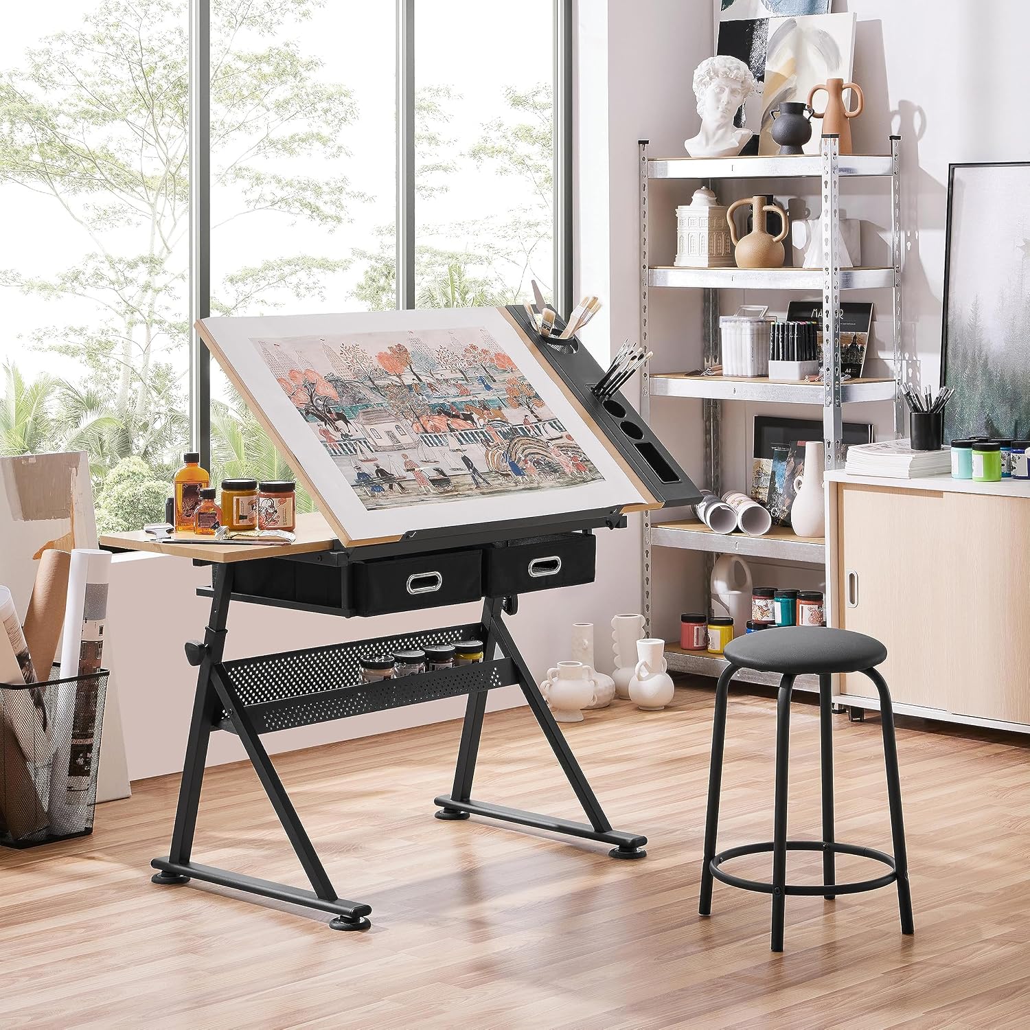 طاولة رسم قابلة للتعديل مع كرس - مراجعة Office Stool وسعره