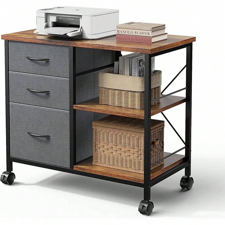 خزانة ملفات متحركة من 3 طبقات  - مراجعة Printer Stand وسعره