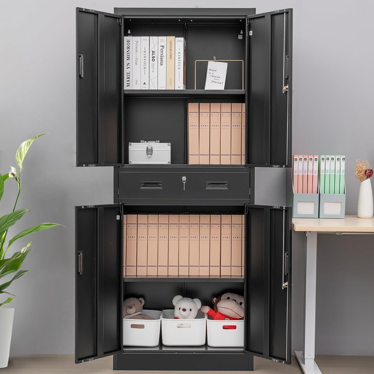 خزانة تخزين معدنية طويلة مع در - مراجعة File Cabinet وسعره