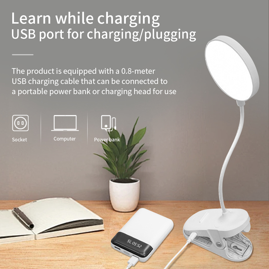 مصباح مكتب LED بمشبك قابل للدو - مراجعة Desk Lamp وسعره