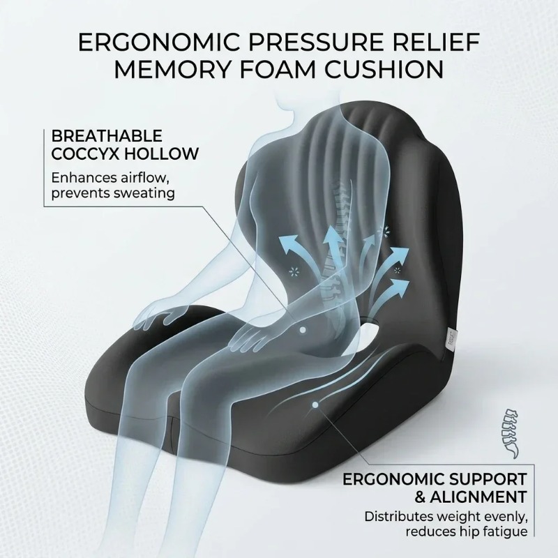 وسادة مقعد من الإسفنج الذكي لد - مراجعة Office Chair Cushion وسعره